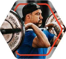 Photo icon of man lifting a heavy barbell